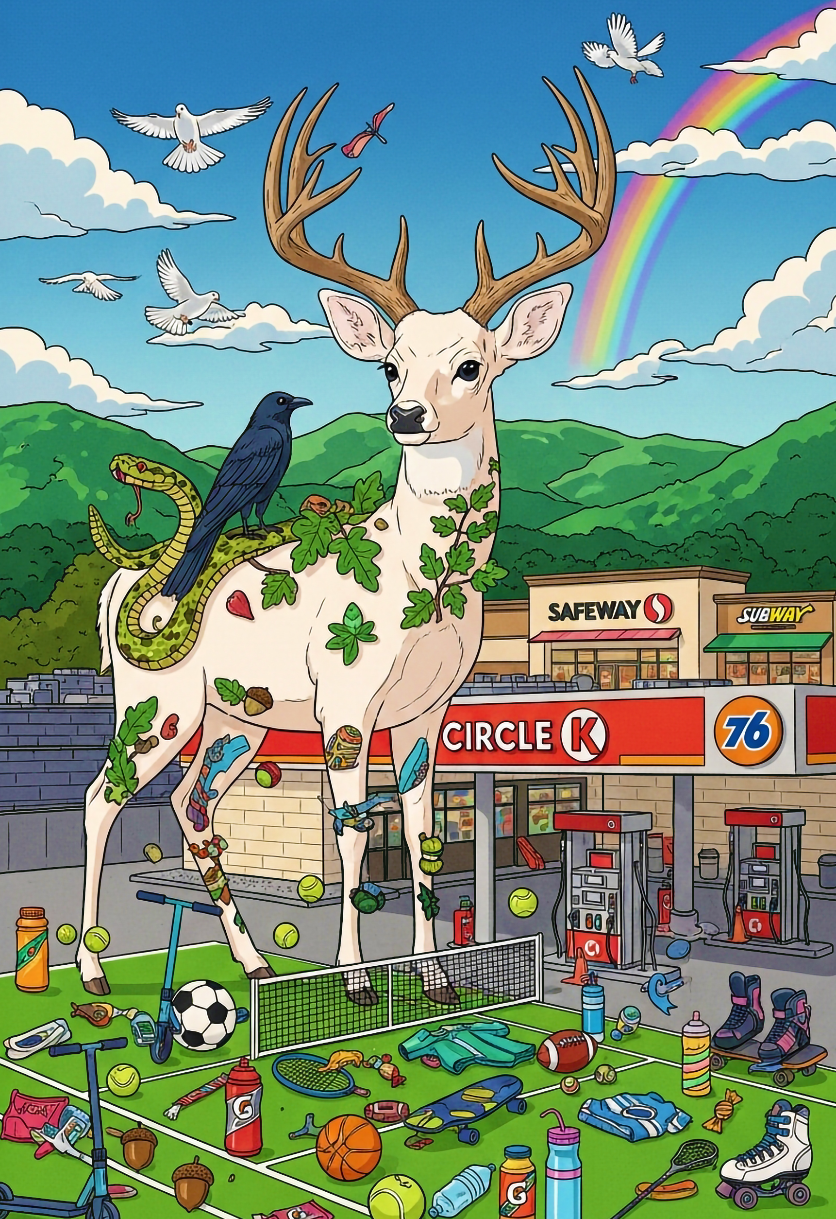 DEER SAN ANSELMO - FRONT PRINT KIDS TEE